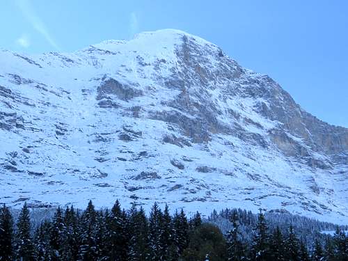 A worms eye view of the Eiger.
