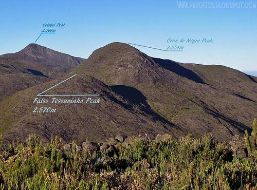 Informational view of Falso Tesourinho Peak