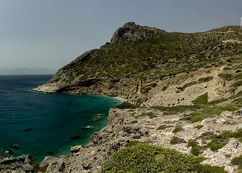 Looking back from Cape Agios Ioannis