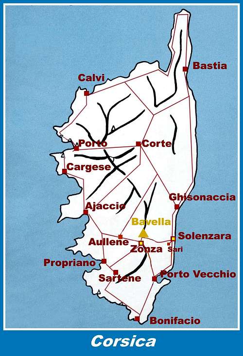 Corsica road map