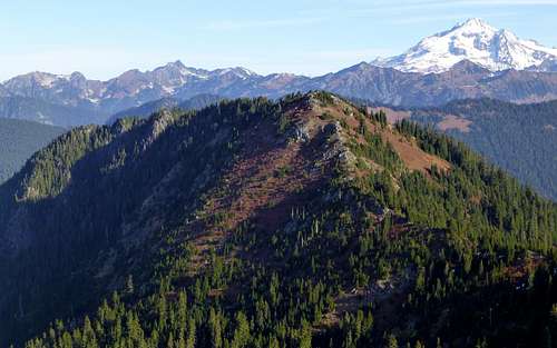 North Bowser Butte and Glacier Peak from South Bowser Butte