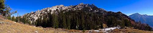 Lone Peak Panorama, via Enniss Peak saddle.