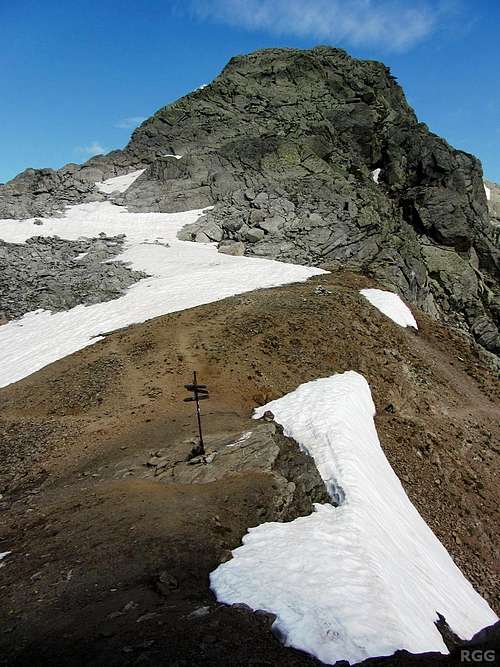 Tschigat WSW ridge from the Halsljoch