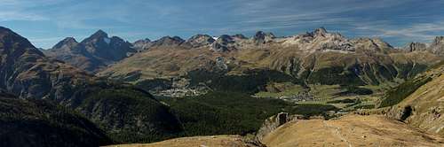 Albula Alps above St. Moritz and Samedan