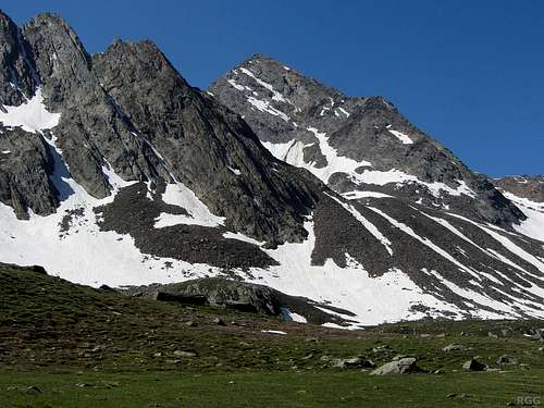 Schwarze Wand (3065m) from the Lafaistal