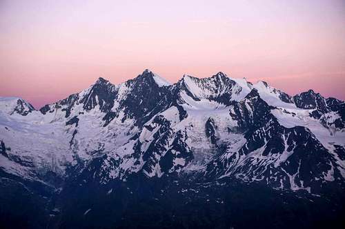 Mischabel  14911 ft / 4545 m at dawn