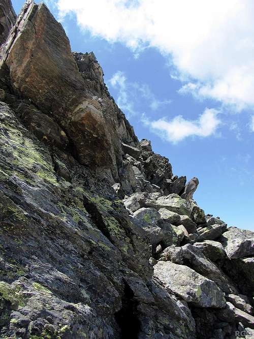 An exposed bit on the Gfallwand WNW ridge