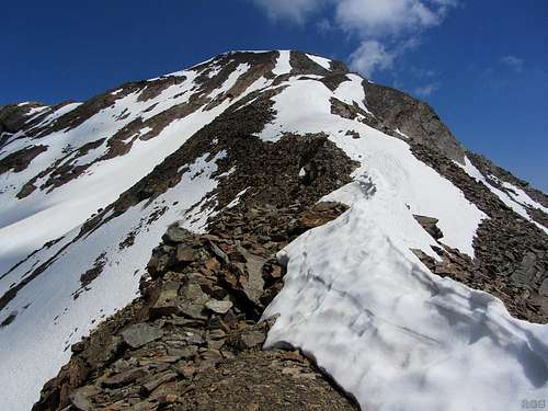 The last part of the Gfallwand WNW ridge