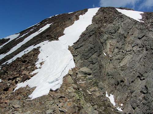 The final push to the Gfallwand summit plateau