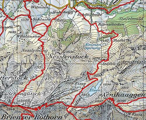 Brienzer Rothorn map