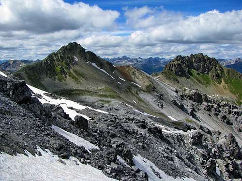 Peaks in Umbrail ridge