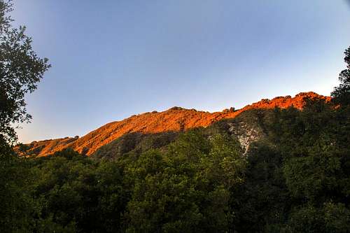 Last light on Las Trampas Ridge