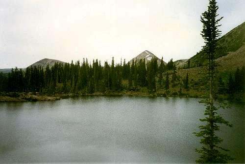Anchor Lake. Long Mountain is...