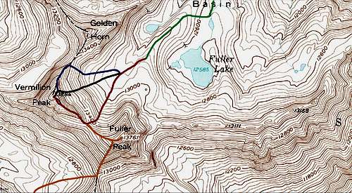 Vermilion Peak Routes
