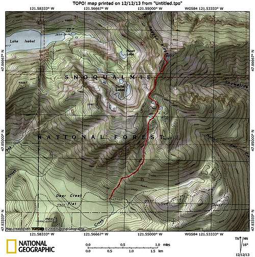 Point 5150 - Ragged Ridge High Point route map