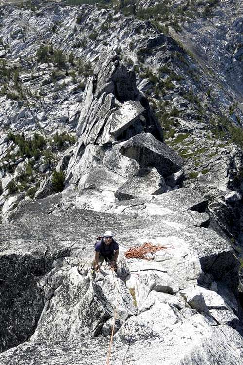 Prusik Peak West Ridge Looking Down