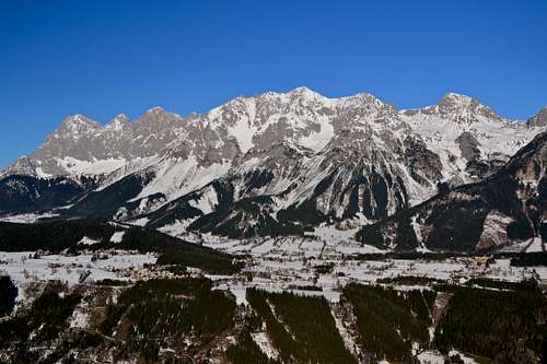 Dachstein group from the south in winter