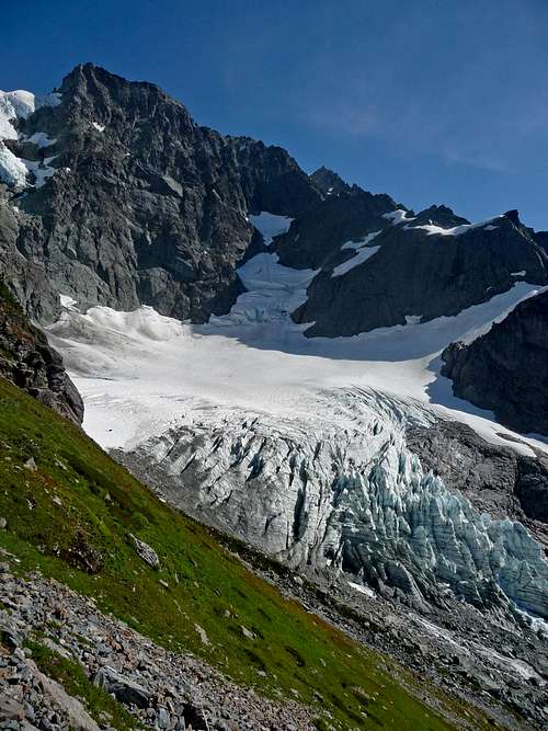 Lower Curtis Glacier from the Grassy Slopes