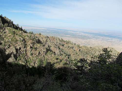 nearby ridges along La Luz Trail