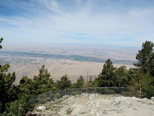 west from Sandia