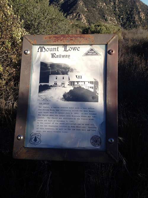 this sign is near start of Mt. Lowe Railway trail down to Rubio Canyon