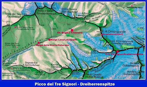 Picco dei Tre Signori/Dreiherrenspitze map