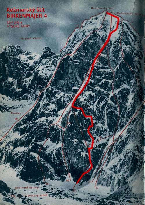 Birkenmajer route (Kezmarsky stit, High Tatras)