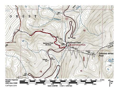 Russell Peak Ascent Route