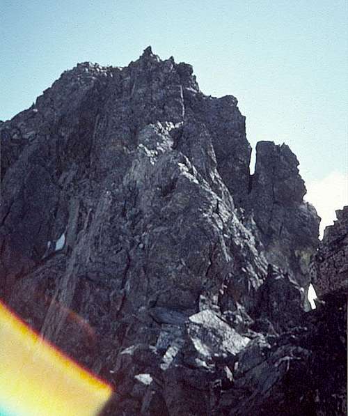 The summit, about 60 feet...