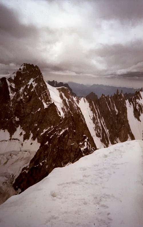 Le FOUDRE Thunderstorm over Aiguille of Triolet 1979