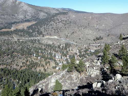 View north down the mountainside