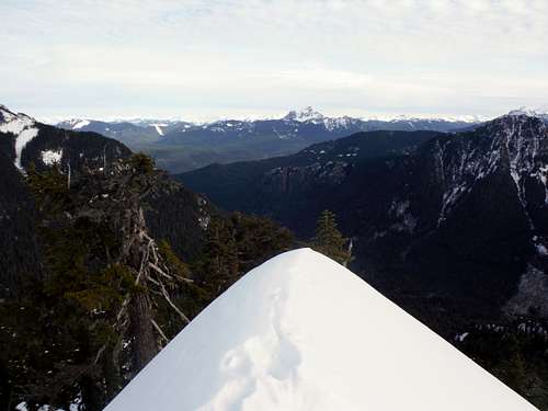 The snowy narrow edge