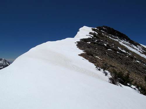 snow along the north ridge