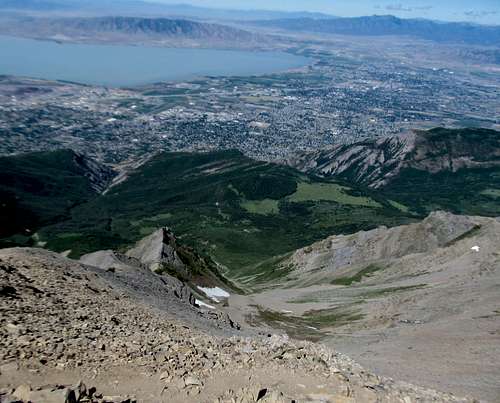 Lake Mtn and Provo from Timp