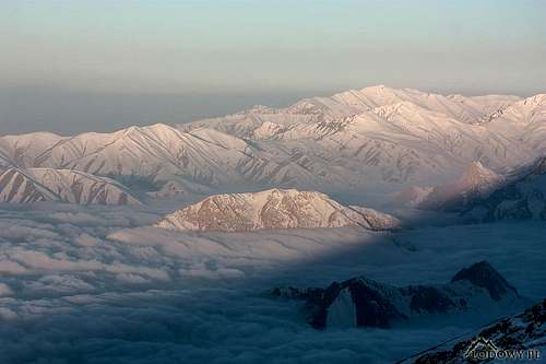 Alborz peaks above the clouds