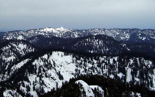 Everett Peak and Blackjack Ridge from Marble Peak