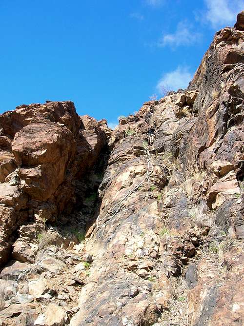 The Berriel Gorge via ferrata zone:  going down