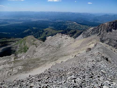 west from Doubletop summit area