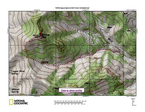 Wildcat Peak Route map