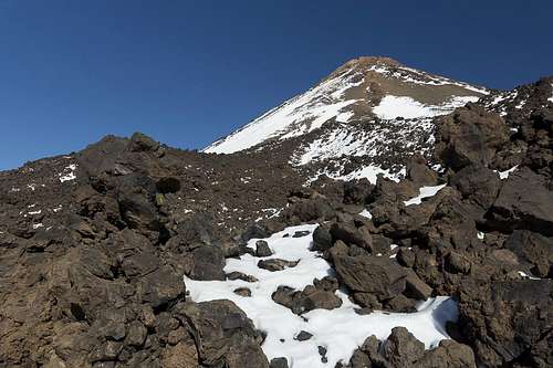 Teide summit during descent