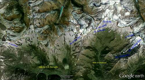 Glaciers of G.S. Bernardo and Ollomont Valley (Ollomont Mont Vèlan)
