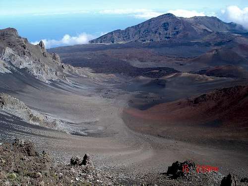 The Haleakala Crater is very...