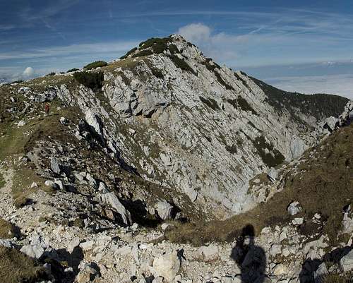 Nameless summit on the Peca / Petzen Ridge