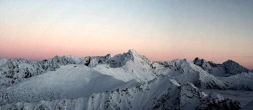 The Tatras after the sunset