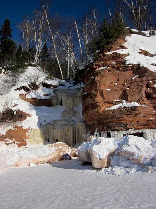 Icy Red Cliffs of Lake Superior