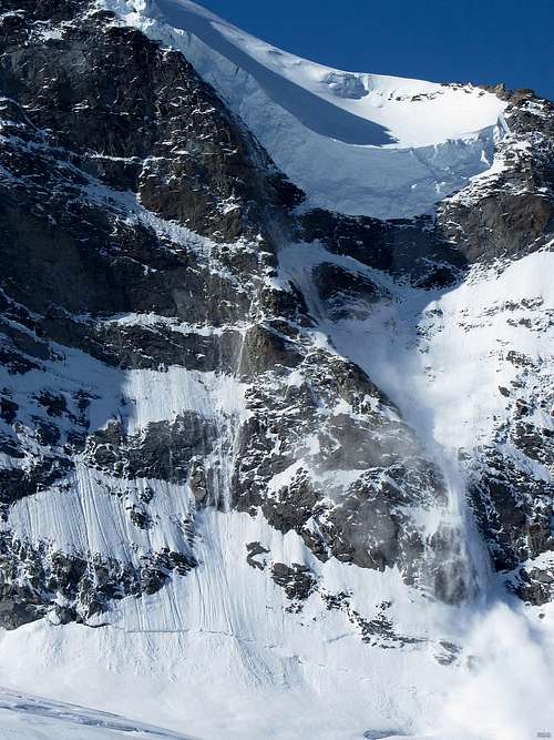 Monte Rosa avalanche closeup series, 3/4