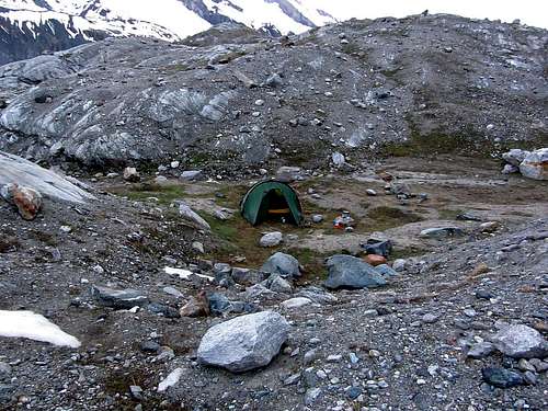 Last camp site in Switzerland