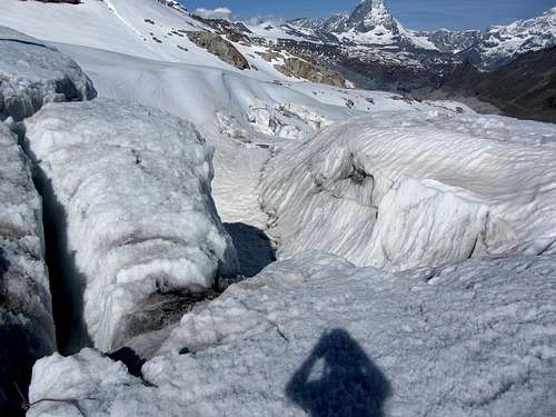 Crevasses on the upper Gorner Glacier