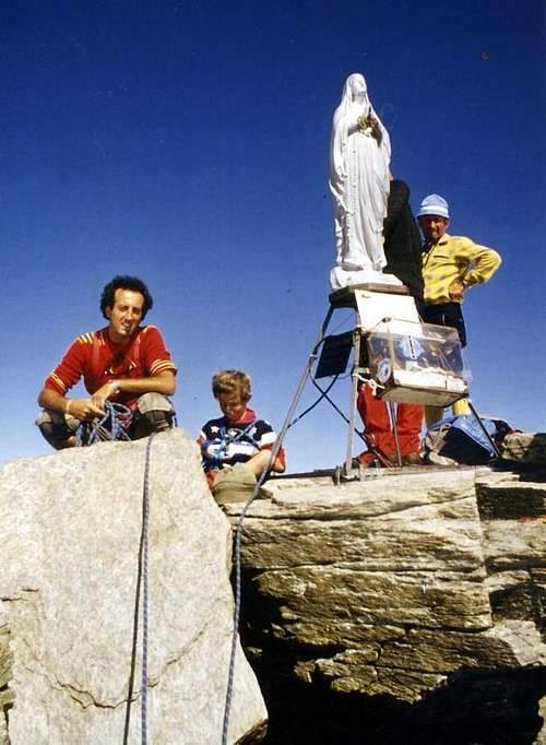 Mountain Friends Christian & Dad on Gran Paradiso 1980
