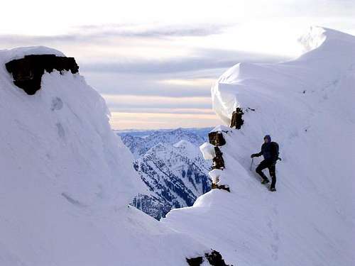 Climbing Everest Ridge on Mt Timpanogos